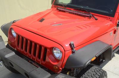 DV8 Offroad - DV8 Fiberglass Hood White Paintable 2007-2017 Jeep Wranglers - Image 3