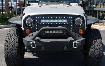 DV8 Offroad - Mesh LED Grill Black For Jeep Wrangler 2007-2017 (no light) - Image 2