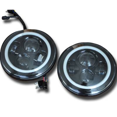 DV8 Offroad - Jeep Wrangler 2007-2017 LED Projector Headlights w/ Angel Eyes - Image 3