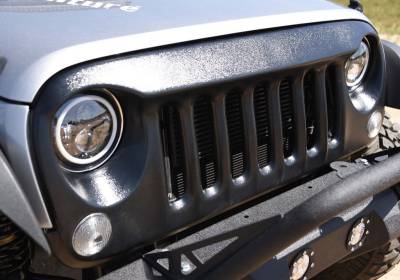 DV8 Offroad - Angry Eyes Grill Black For Jeep Wrangler 2007-2017 - Image 2