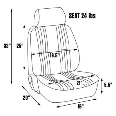 Pro Car Seats by Scat - ProCar Pro 90 Headrest Seat - Grey Velour Cloth - Driver (Left) - Image 2
