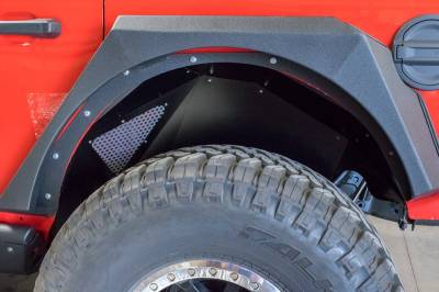 DV8 Offroad - Aluminum Inner Fender Rear Pair Jeep JL 2018+ Black - Image 2