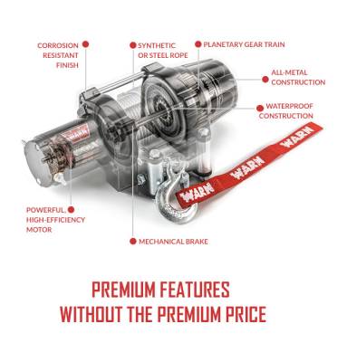 Warn - Warn VRX 25 Wire Rope Winch  - 101025 - 2,500 Lb. - Image 3