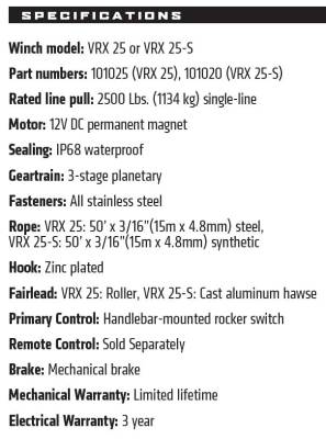 Warn - Warn VRX 25 Wire Rope Winch  - 101025 - 2,500 Lb. - Image 2