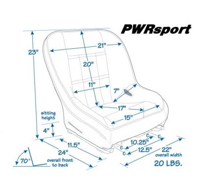 Mastercraft - Mastercraft PWR Sport Low Back Seat - Black - Image 2