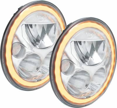 Vision X Lighting - VISION X PAIR OF 7" ROUND AMBER HALO VX SERIES LED HEADLIGHT W/ LOW-HIGH-HALO - Image 2