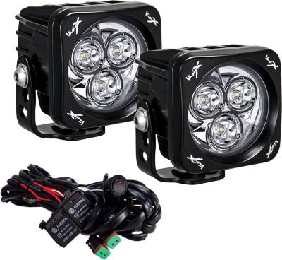 Vision X Lighting - VISION X PAIR OF 3.0" SQUARE 3 LED CANNON CG2 LIGHTS INCLUDING HARNESS - Image 2