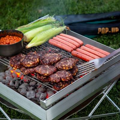 Fireside Outdoor - Fireside Outdoor Pop-Up Fire Pit Tri-Fold Grill Grate - Image 2
