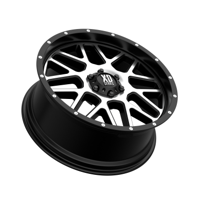 XD SERIES WHEELS - 22 x 9.5 XD  GRENADE SATIN BLACK W/ MACHINED FACE - 6X5.5 - 6.43" BS - Image 3