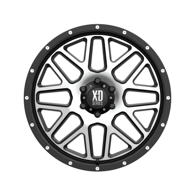XD SERIES WHEELS - 22 x 9.5 XD  GRENADE SATIN BLACK W/ MACHINED FACE - 6X5.5 - 6.43" BS - Image 4