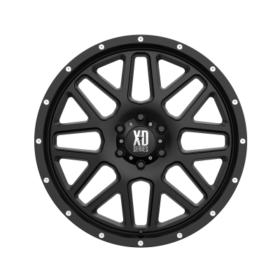 XD SERIES WHEELS - 22 x 9.5 XD  GRENADE SATIN BLACK - 6X5.5 - 6.43" BS - Image 4