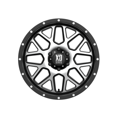 XD SERIES WHEELS - 20 x 9 XD  GRENADE SATIN BLACK W/ MACHINED FACE - 6X135 - 5.71" BS - Image 4