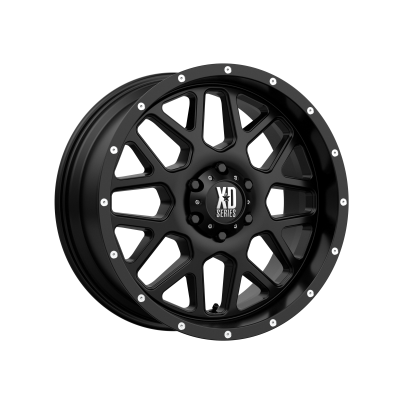 XD SERIES WHEELS - 20 x 9 XD  GRENADE SATIN BLACK - 6X120 - 5.71" BS - Image 2