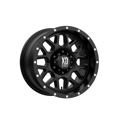 XD SERIES WHEELS - 17 x 9 XD  GRENADE SATIN BLACK - 6X5.5 - 4.53" BS - Image 2