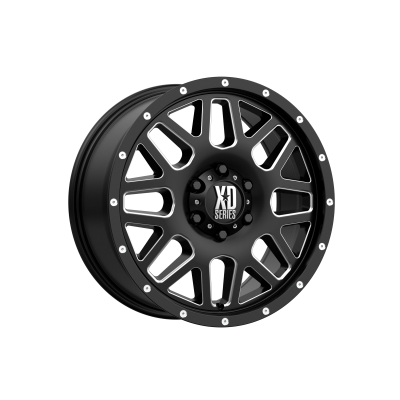 XD SERIES WHEELS - 18 x 8 XD  GRENADE SATIN BLACK MILLED - 6X130 - 6" BS - Image 2