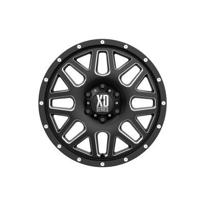 XD SERIES WHEELS - 18 x 8 XD  GRENADE SATIN BLACK MILLED - 6X130 - 6" BS - Image 4