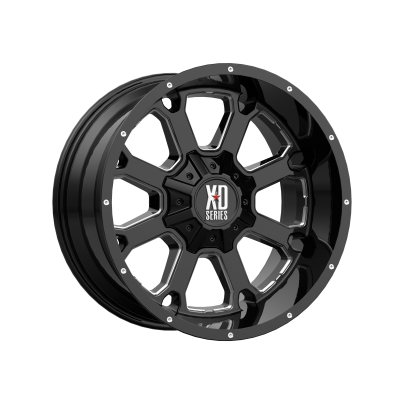 XD SERIES WHEELS - 20 x 10 XD  BUCK 25 GLOSS BLACK MILLED - 6X135/5.5 - 4.56" BS - Image 2