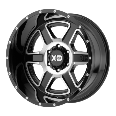XD SERIES WHEELS - 20 x 9 XD  FUSION GLOSS BLACK MACHINED - 6X5.5 - 4.53" BS - Image 1