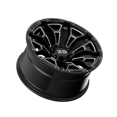 XD SERIES WHEELS - 20 x 10 XD  BONEYARD GLOSS BLACK MILLED - 6X5.5 - 4.79" BS - Image 3