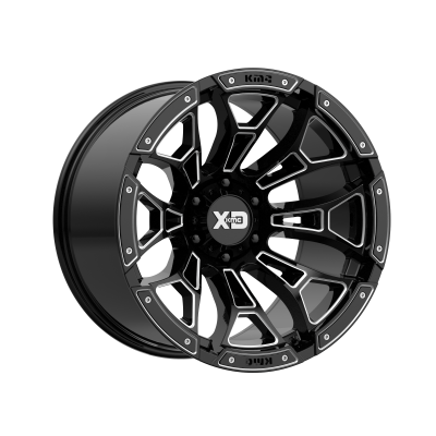 XD SERIES WHEELS - 20 x 12 XD  BONEYARD GLOSS BLACK MILLED - 6X5.5 - 4.77" BS - Image 2