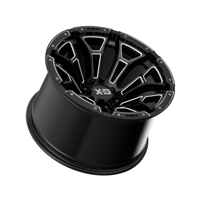 XD SERIES WHEELS - 20 x 12 XD  BONEYARD GLOSS BLACK MILLED - 6X5.5 - 4.77" BS - Image 3