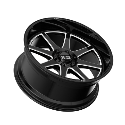 XD SERIES WHEELS - 22 x 10 XD  PIKE GLOSS BLACK MILLED - 6X5.5 - 4.79" BS - Image 3