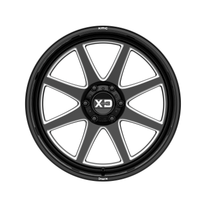 XD SERIES WHEELS - 22 x 10 XD  PIKE GLOSS BLACK MILLED - 6X5.5 - 4.79" BS - Image 4