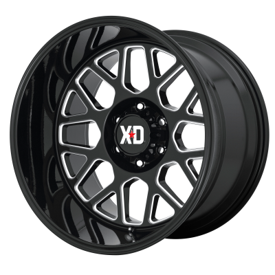 XD SERIES WHEELS - 22 x 10 XD  GRENADE 2 GLOSS BLACK MILLED - 6X135 - 4.79" BS - Image 2