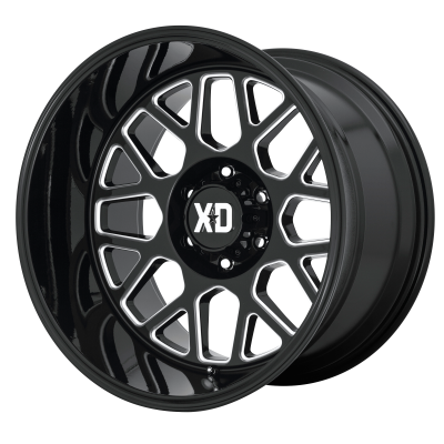 XD SERIES WHEELS - 22 x 10 XD  GRENADE 2 GLOSS BLACK MILLED - 6X135 - 4.79" BS - Image 3