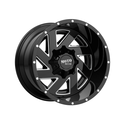 MOTO METAL - 20 x 12 MM MELEE GLOSS BLACK MILLED - 6X135/5.5 - Image 2