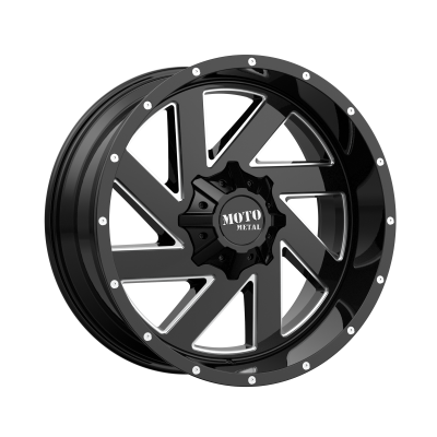 MOTO METAL - 22 x 10 MM MELEE GLOSS BLACK MILLED - 6X135/5.5 - Image 2