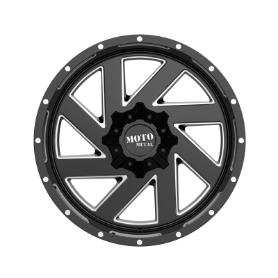 MOTO METAL - 22 x 10 MM MELEE GLOSS BLACK MILLED - 6X135/5.5 - Image 4