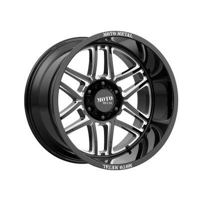 MOTO METAL - 20 x 12 MM FOLSOM GLOSS BLACK MILLED - 6X5.5 - Image 2