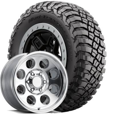 BF Goodrich - 33x10.50R15 BFG Mud Terrain KM3 on 15x8 DR Tracker III Polished - Image 2