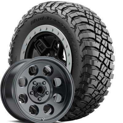 BF Goodrich - 285/70R17 BFG Mud Terrain KM3 on 17x9 DR Tracker III Black - Image 2