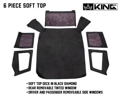 King 4WD - King 4WD Replacement Soft Top in Black Diamond - Wrangler YJ 1987-1995 - Image 3