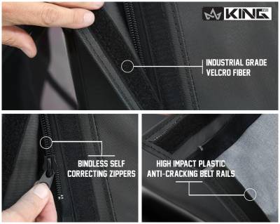 King 4WD - King 4WD Replacement Soft Top With Tinted Upper Doors - Black Diamond - Wrangler TJ 1997-2006 - Image 4