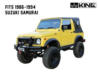 King 4WD - King 4WD Premium Replacement Soft Top, Black Diamond With Tinted Windows, 1986-1994 Suzuki Samurai - Image 2