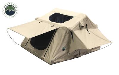 Overland Vehicle Systems - OVS TMBK 3 Roof Top Tent - Tan Base With Green Rain Fly - Image 3
