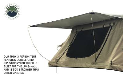 Overland Vehicle Systems - OVS TMBK 3 Roof Top Tent - Tan Base With Green Rain Fly - Image 9