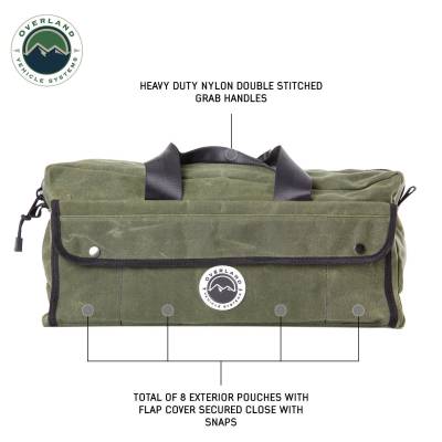 Overland Vehicle Systems - Small Duffle Bag With Handle And Straps - #16 Waxed Canvas - Image 3