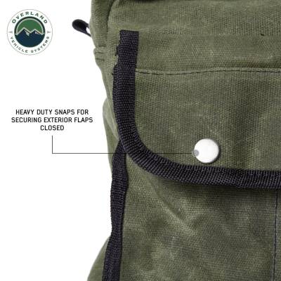 Overland Vehicle Systems - Small Duffle Bag With Handle And Straps - #16 Waxed Canvas - Image 4