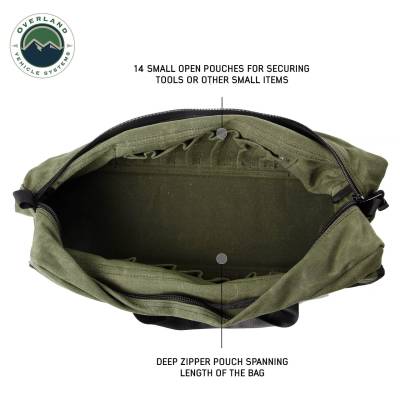 Overland Vehicle Systems - Small Duffle Bag With Handle And Straps - #16 Waxed Canvas - Image 5