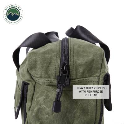 Overland Vehicle Systems - Small Duffle Bag With Handle And Straps - #16 Waxed Canvas - Image 6