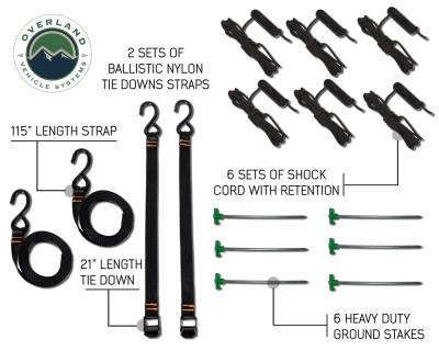 Overland Vehicle Systems - Nomadic 180 - Dark Gray Awning with Bracket Kit and Extended Poles - Image 9