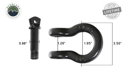 Overland Vehicle Systems - OVS Recovery Recovery Shackle 3/4" 4.75 Ton Black - Sold In Pairs - Image 2