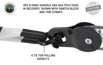 Overland Vehicle Systems - OVS Recovery Recovery Shackle 3/4" 4.75 Ton Black - Sold In Pairs - Image 8