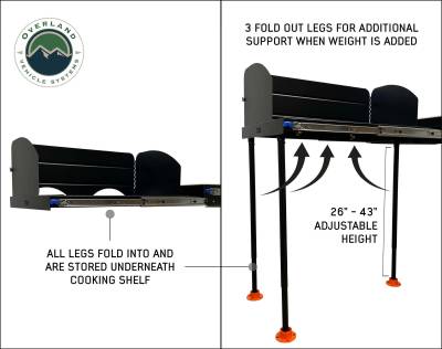 Overland Vehicle Systems - CP Duty Glamping Cargo Box With Slide Out Sink, Cooking Shelve and Slide Out Work Station - Image 4