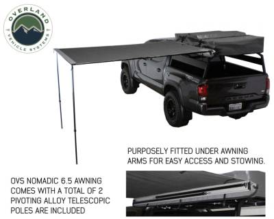Overland Vehicle Systems - OVS Nomadic Awning 2.0 - 6.5' with Black Cover Universal - 18049909 OVS - Image 2