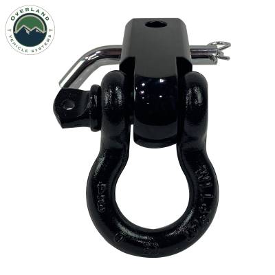 Overland Vehicle Systems - OVS Recovery Receiver Mount Shackle 3/4" 4.75 Ton With Dual Hole Black & Pin & Clip - Image 9